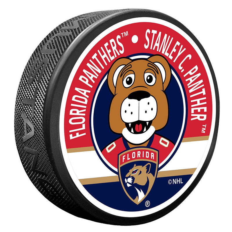 Florida Panthers Stanley C Mascot Textured Puck