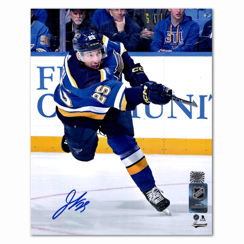 Jordan Kyrou Autographed St. Louis Blues Home 8×10 Photo