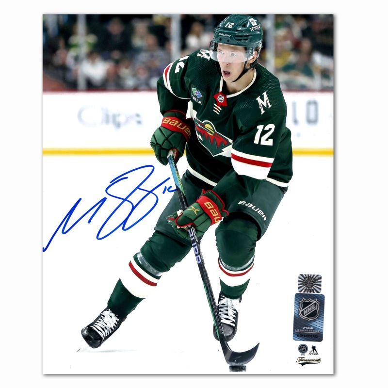 Matt Boldy Autographed Minnesota Wild Home 8×10 Photo