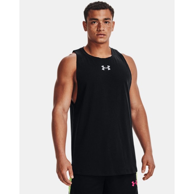 Men’s Baseline Cotton Tank|BLACK/MOD GRAY|WHITE/BLACK|PITCH GRAY/GREEN SCREEN|RADIAL TURQUOISE|ETHER BLUE|S|M|L|XL|XXL|XXXL