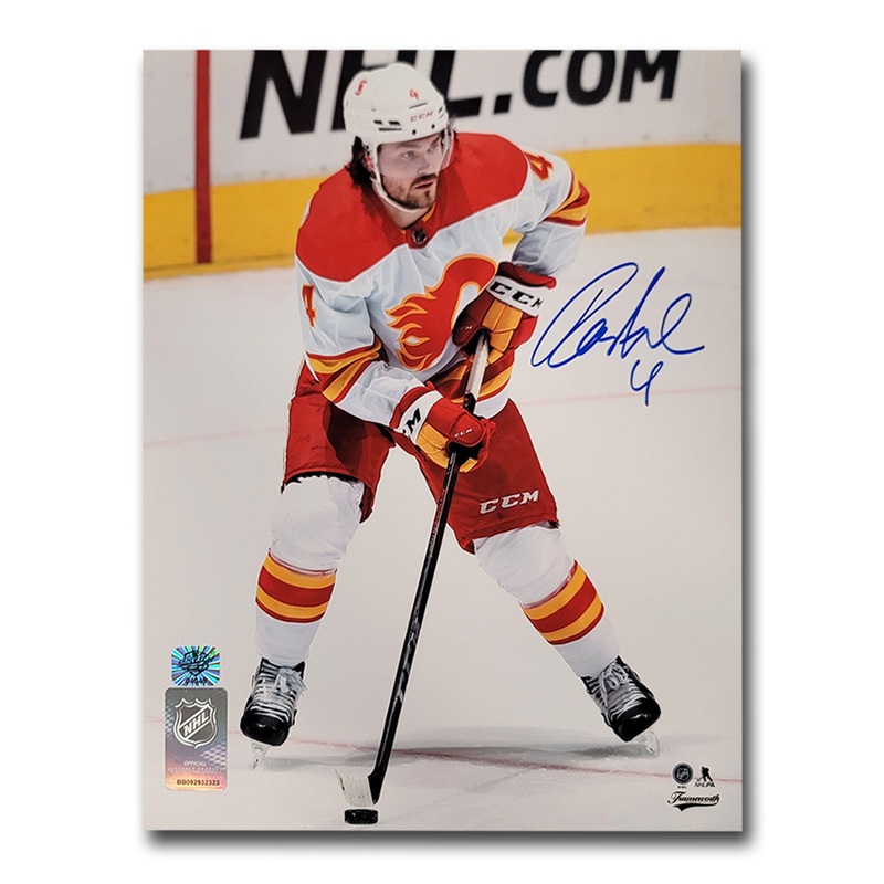 Rasmus Andersson Calgary Flames Away 8×10 Autographed Photo