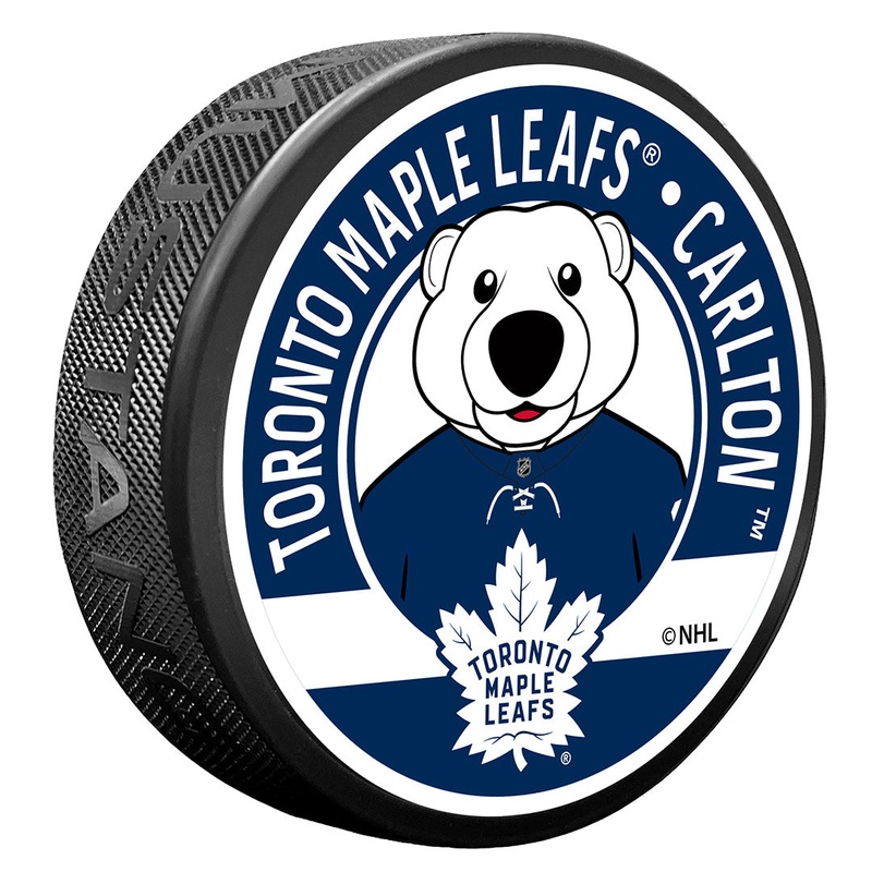 Toronto Maple Leafs Carlton Mascot Textured Puck