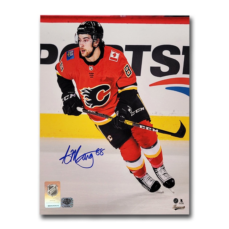 Andrew Mangiapane Calgary Flames Autographed Red Alternate 8×10 Photo