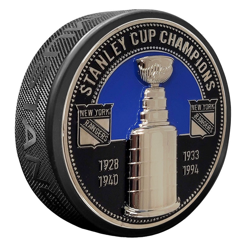 New York Rangers Puck – Ultra 3D Stanley Cup Medallion