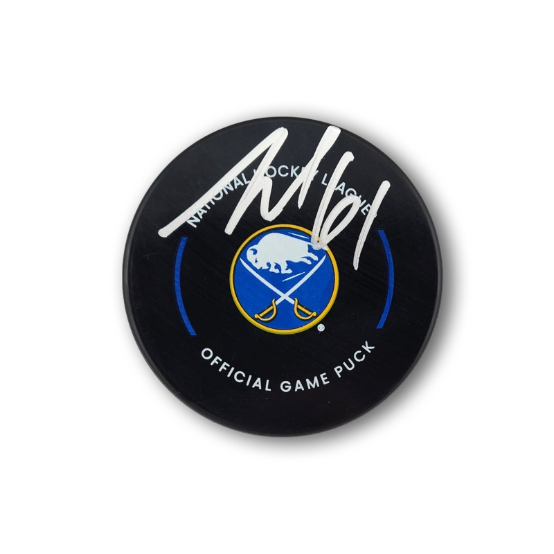 Nikita Zadorov Autographed Buffalo Sabres Official Hockey Puck