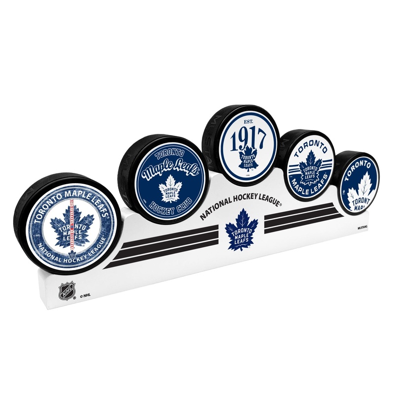 Toronto Maple Leafs – 5 Puck Podium Set