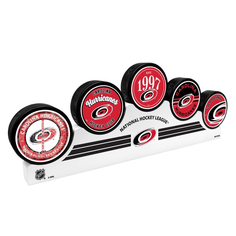 Carolina Hurricanes – 5 Puck Podium Set
