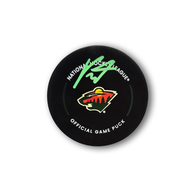 Kirill Kaprizov Minnesota Wild Autographed Official Hockey puck