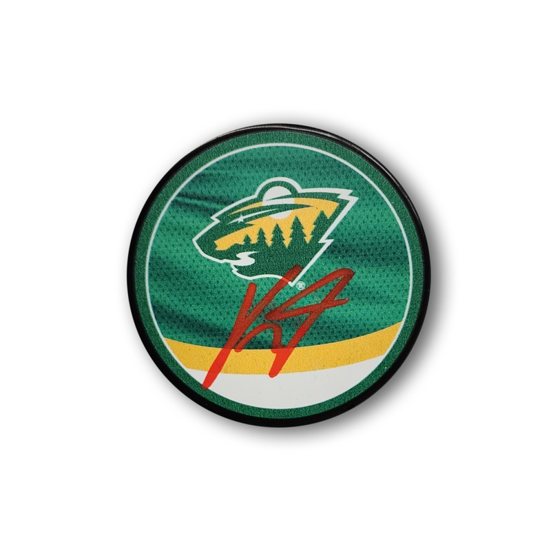 Kirill Kaprizov Minnesota Wild Reverse Retro 2.0 Autographed Hockey Puck