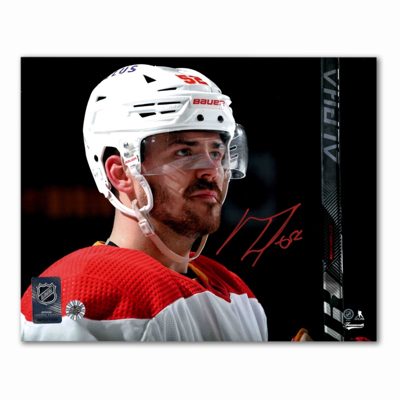 MacKenzie Weegar Autographed Calgary Flames Away Horizontal 8×10 Photo