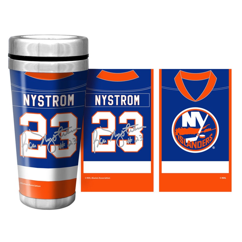 New York Islanders Bob Nystrom Travel Mug – Full Wrap Replica Signature