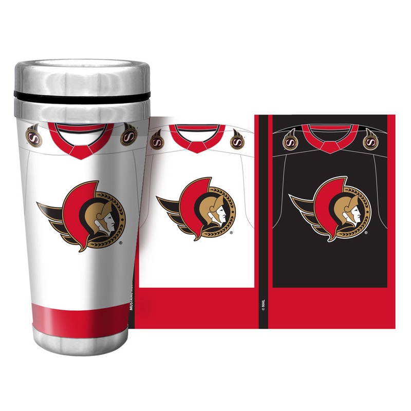 Ottawa Senators Travel Mug – 16 oz. Jersey Full Wrap