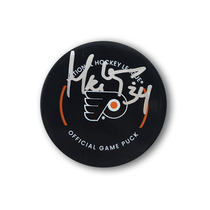 Petr Mrazek Autographed Philadelphia Flyers Official Hockey Puck