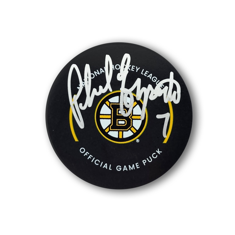 Phil Esposito Autographed Boston Bruins Official Hockey Puck