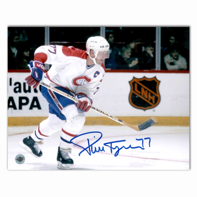 Pierre Turgeon Autographed Montreal Canadiens Away 8×10 Horizontal Photo