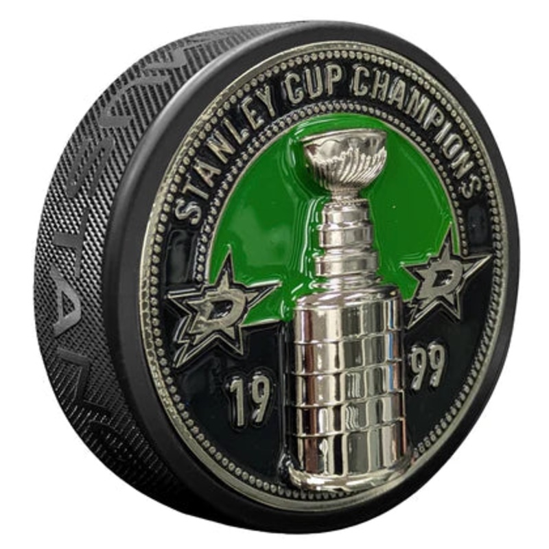 Dallas Stars Puck – Ultra 3D Stanley Cup Medallion