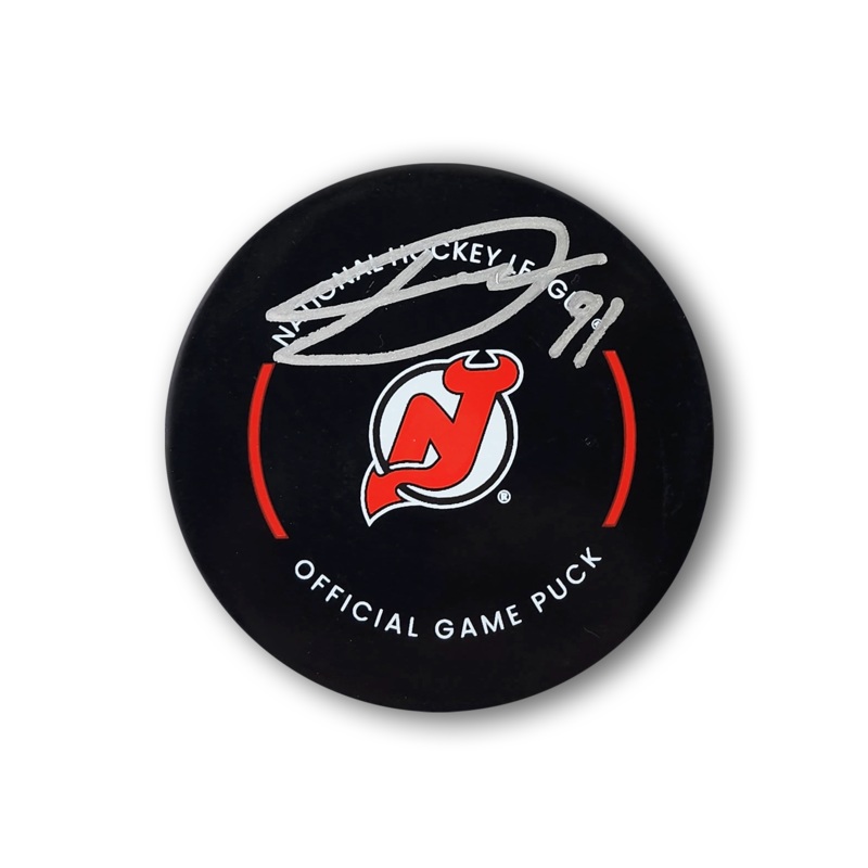 Dawson Mercer Autographed New Jersey Devils Official Hockey Puck