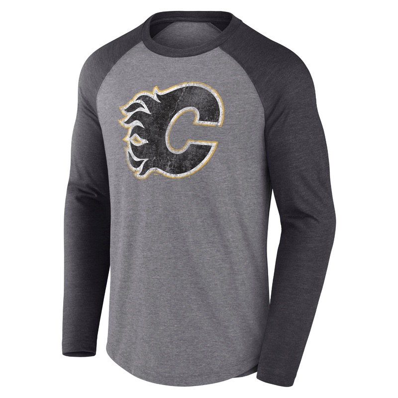 NHL TRI-BLEND RAGLAN LONG SLEEVE T-SHIRT – CALGARY FLAMES