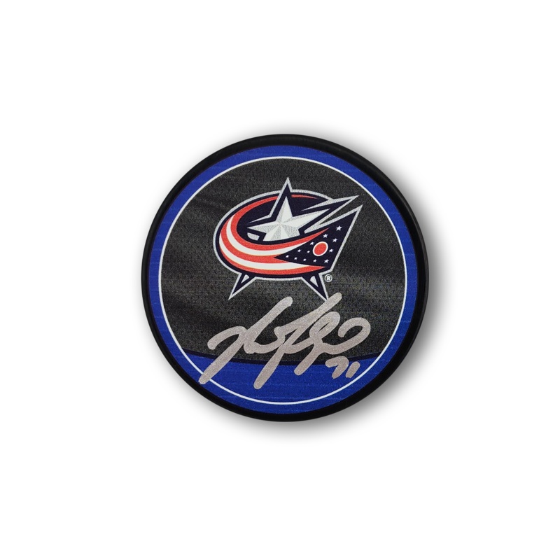 Nick Foligno Autographed Columbus Blue Jackets Reverse Retro Hockey Puck