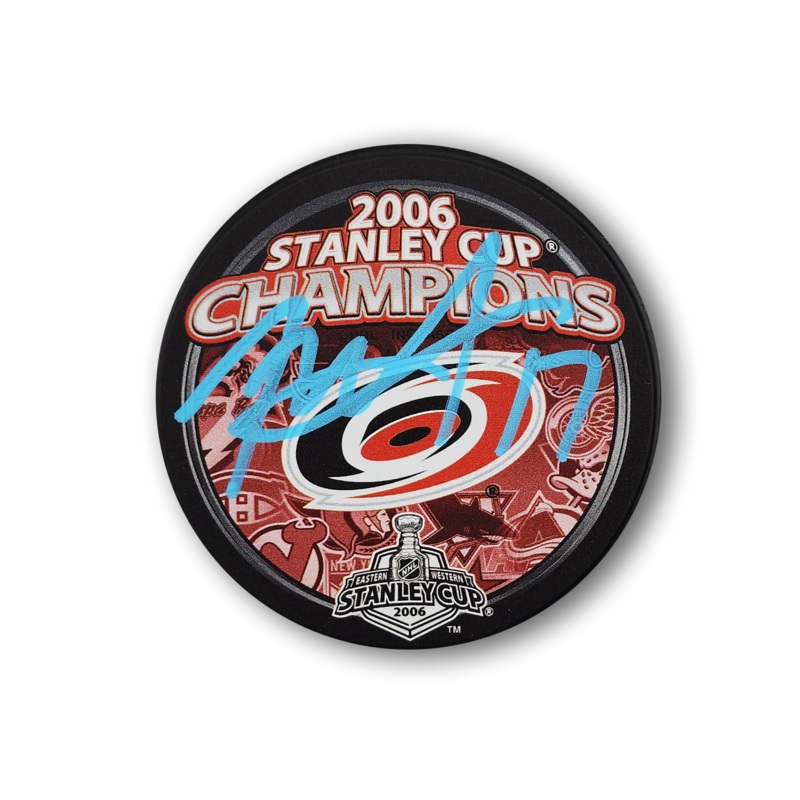 Rod Brind’Amour Autographed Carolina Hurricanes 2006 Stanley Cup Champions Puck