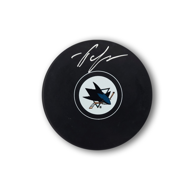 Yaroslav Askarov Autographed San Jose Sharks Hockey Puck